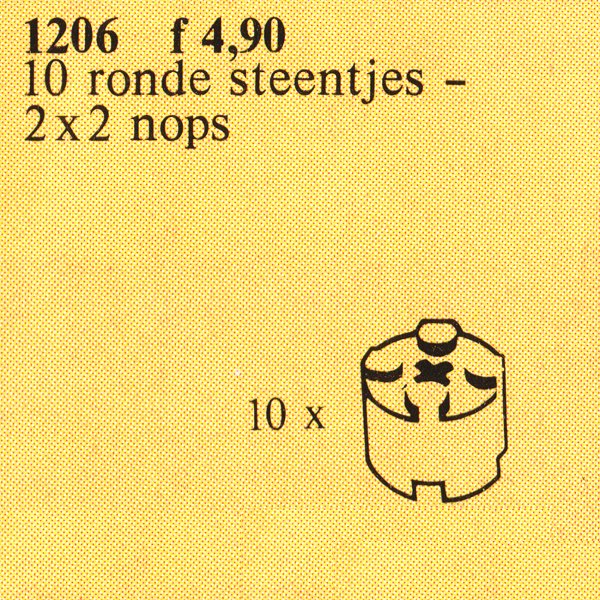 Round Bricks (2 x 2), White