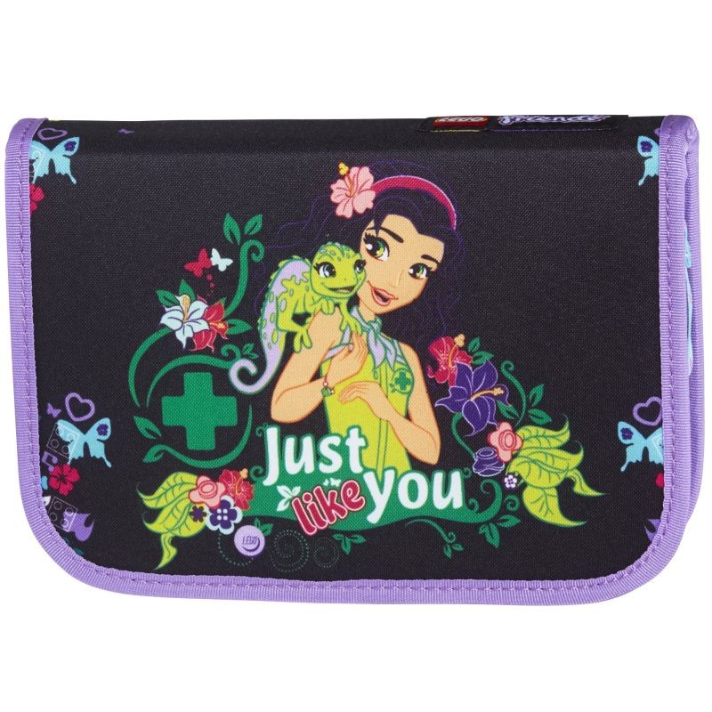Trousse amis de la jungle avec crayons (Jungle Friends Pencil Case with Pencils)