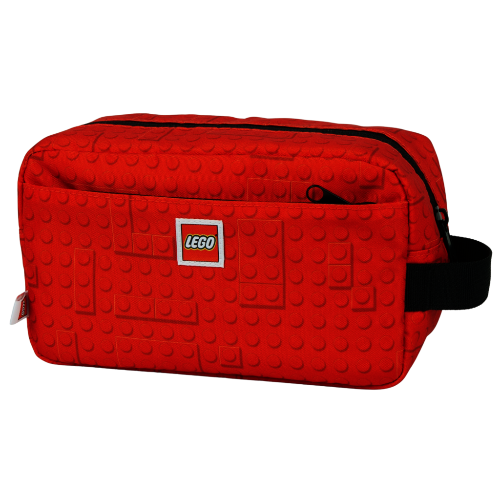 Brique points rouge sac de toilette (Brick Dots Red Toiletry Bag)
