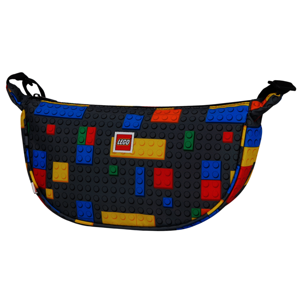 Colourful Bricks Round Crossbody Bag Large