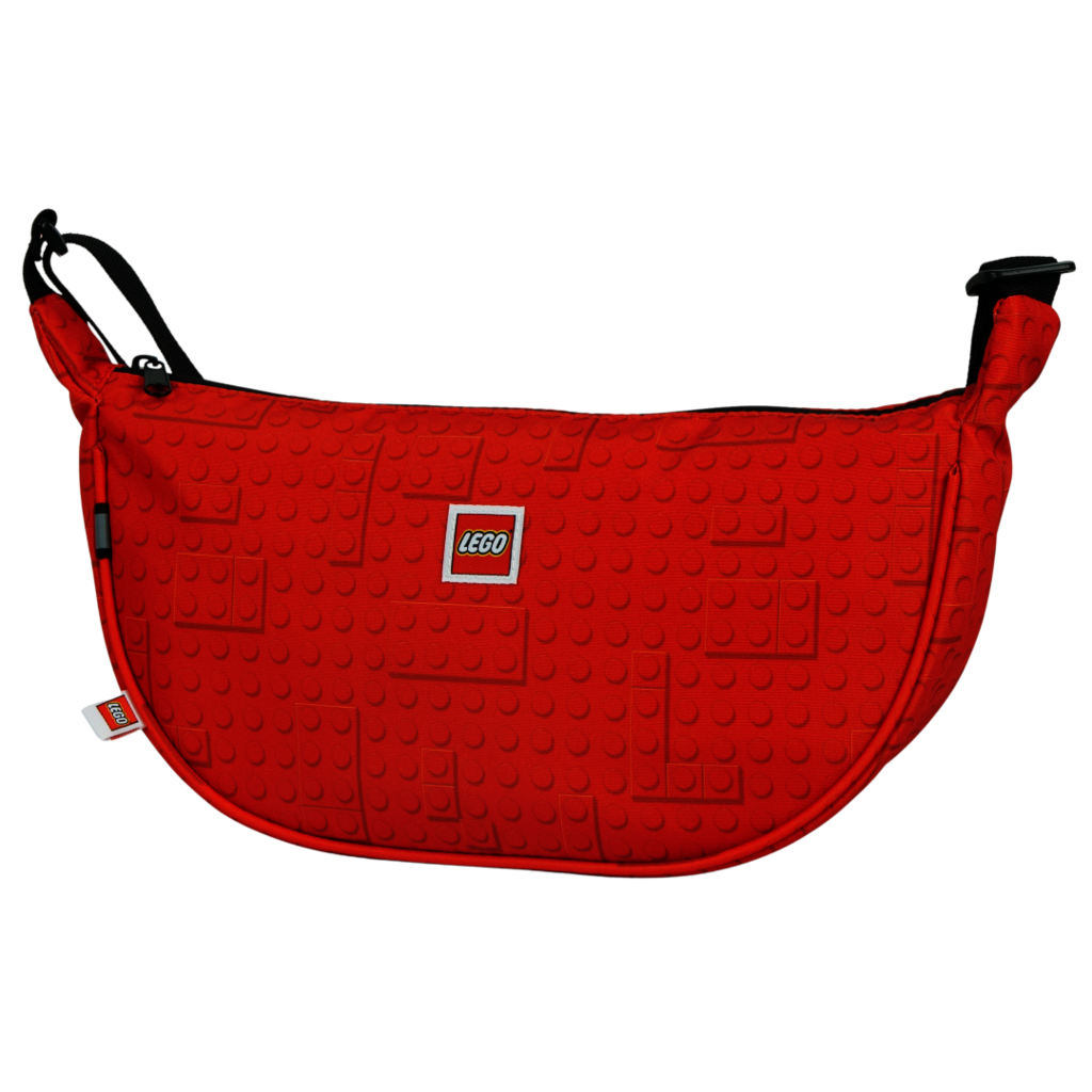 Brick Dots Red Round Crossbody Bag Large