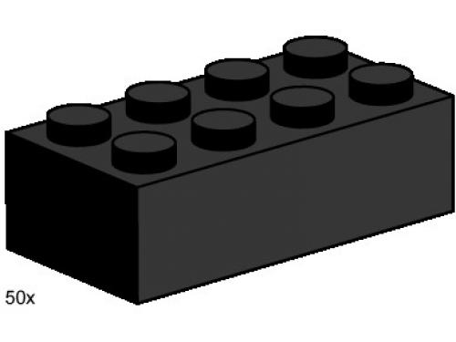 2 x 4 Black Bricks