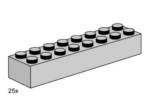 2 x 8 briques gris clair (2 x 8 Light Gray Bricks)