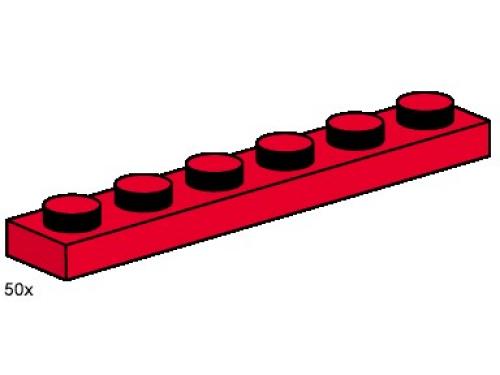 1 x 6 Red Plates