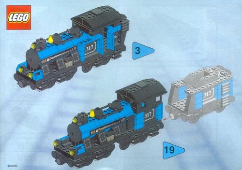 Grande locomotive (unité de base sans éléments de garniture de couleur) (Large Locomotive (base unit without color trim elements))