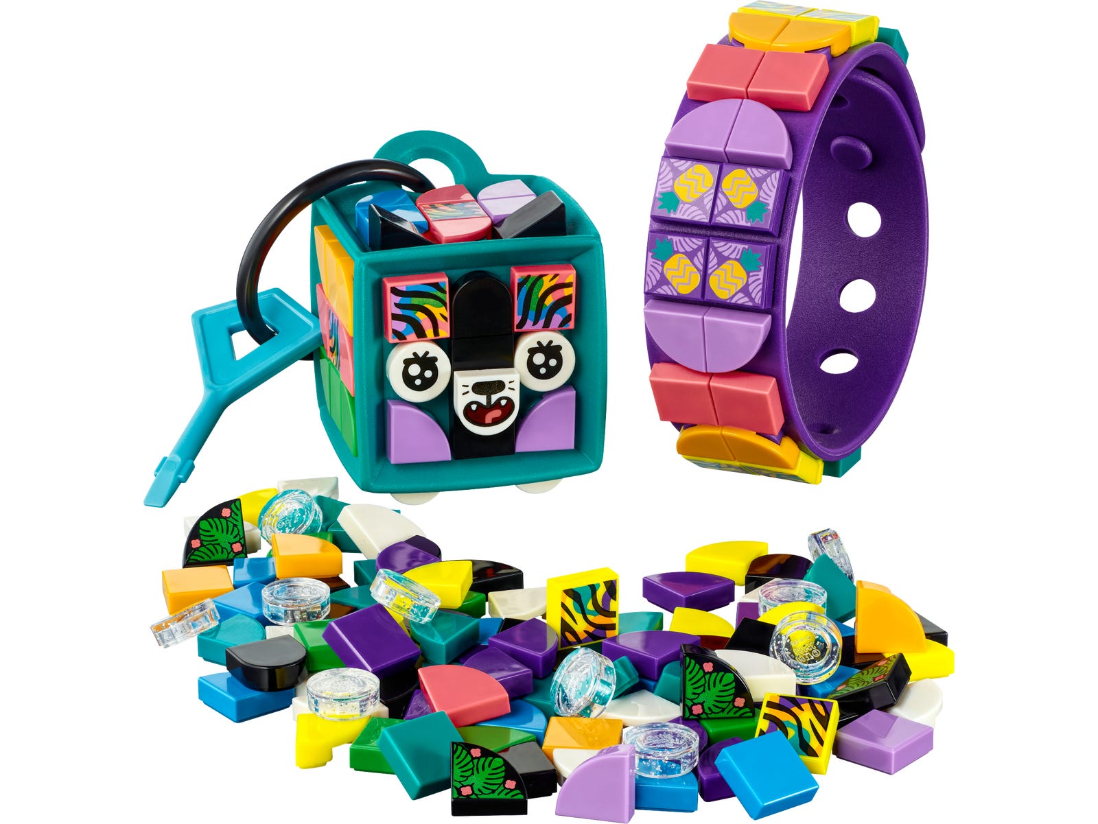 Neon Tiger Bracelet & Bag Tag