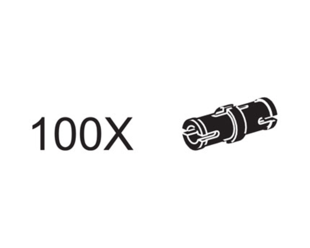 Connector Pegs with Friction Ridge (Black)