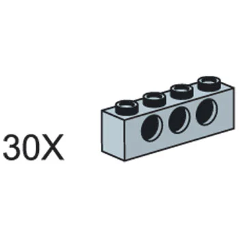 1x4 Gray Technic Bricks