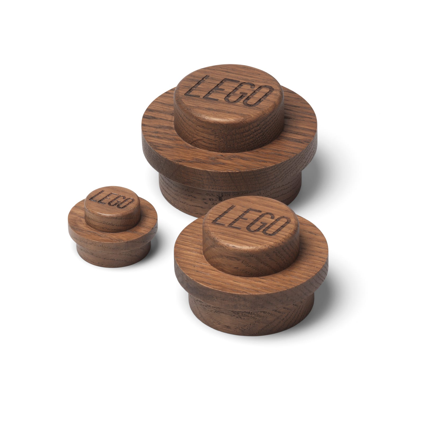 Wooden Wall Hanger Set (Dark Oak)