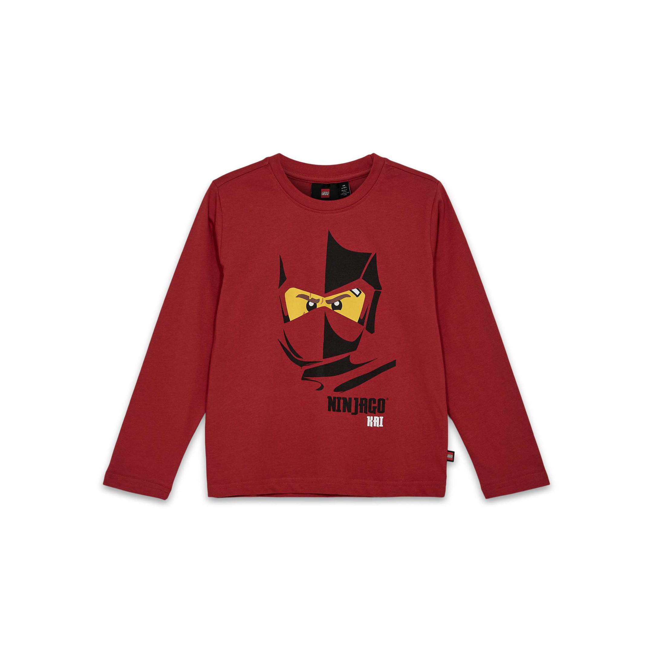 T-shirt à manches longues Ninjago – rouge foncé (Ninjago Long-Sleeve T-Shirt – Dark Red)