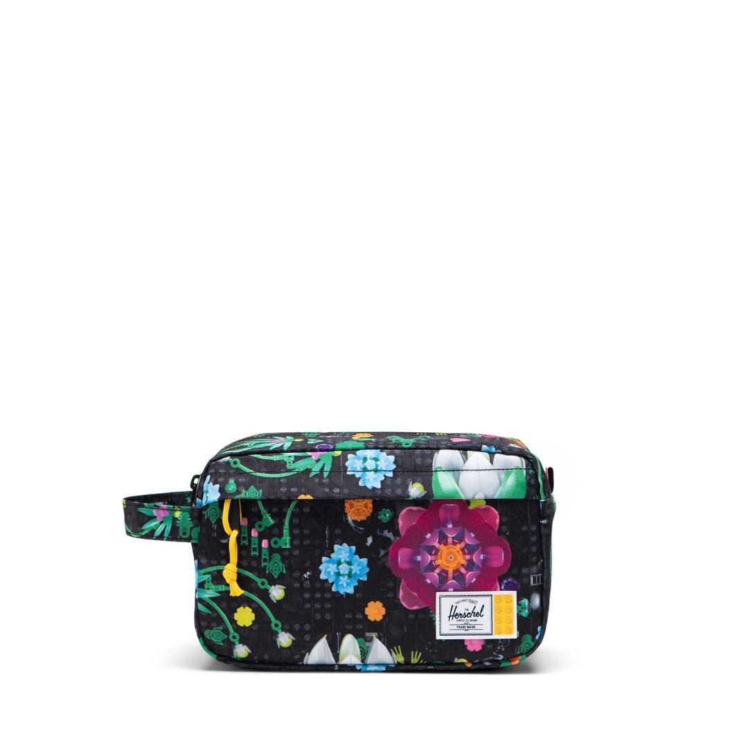 Herschel Chapter Travel Kit - Botanical Floral Black