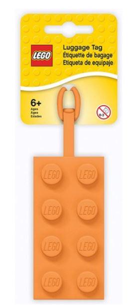 Étiquette de bagage brique orange (Orange Brick Luggage Tag)