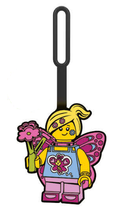 Étiquette de sac de fille papillon (Butterfly Girl Bag Tag)