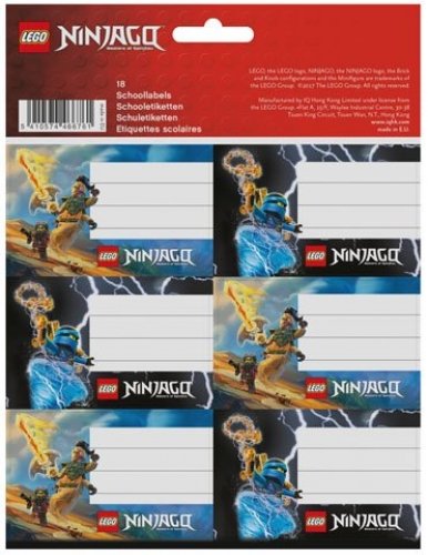 Ninjago éclair battle école étiquettes (Ninjago Lightning Battle School Labels)