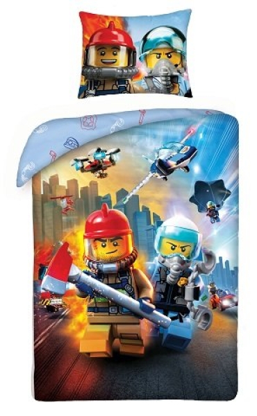 Ensemble de couette de police et de feu de ville (City Police and Fire Duvet Set)