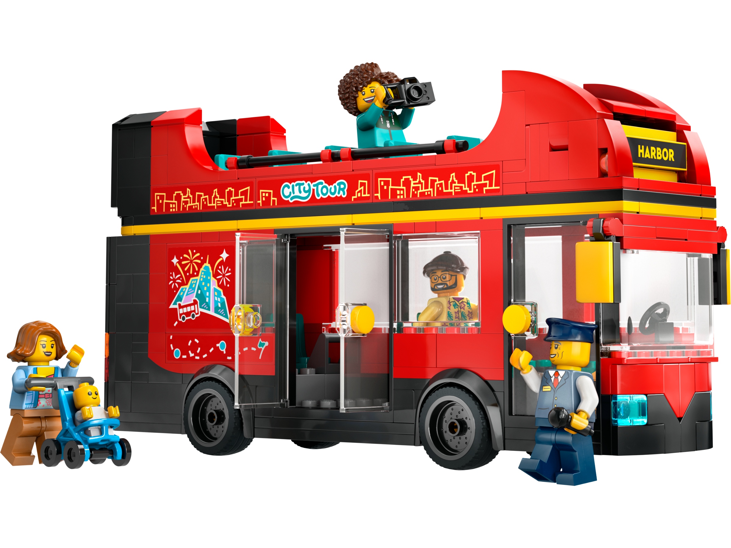 Bus touristique rouge à deux étages (Red Double-Decker Sightseeing Bus)