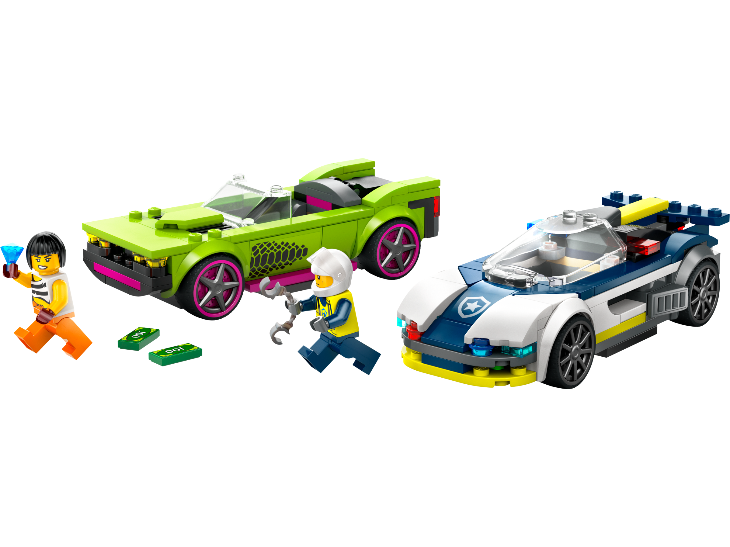 Voiture de police et poursuite de voiture de muscle (Police Car and Muscle Car Chase)