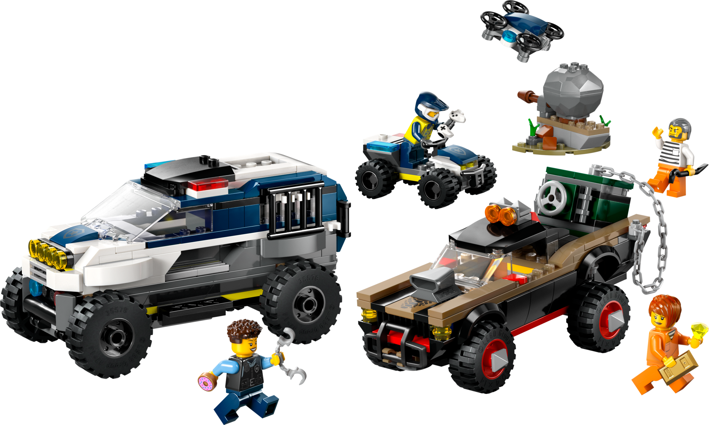Poursuite de voiture de police hors route (Off-Road Police Car Chase)