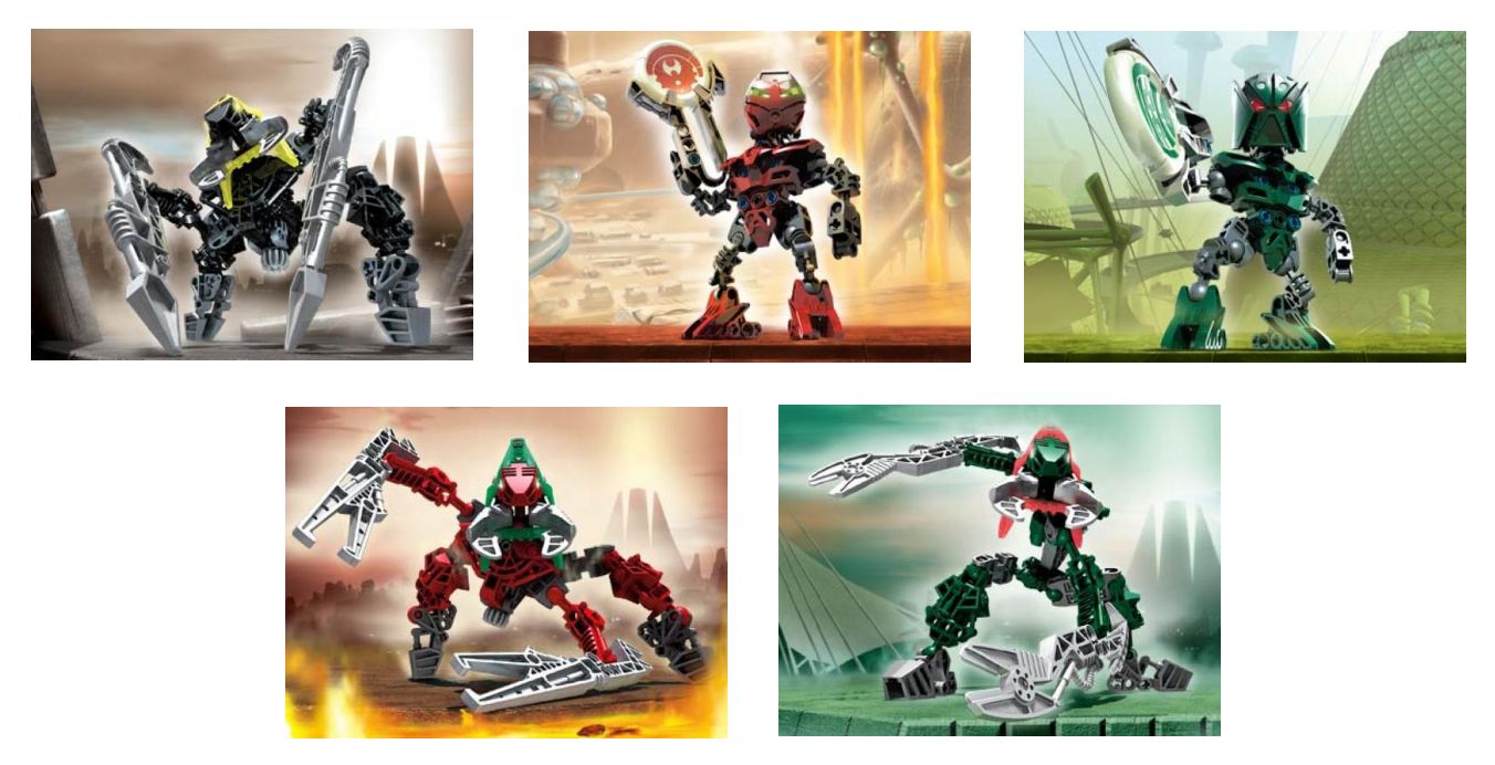 Matoran / Vahki Co-Pack 1 (contains 8607 8611 8614 8616 8618)