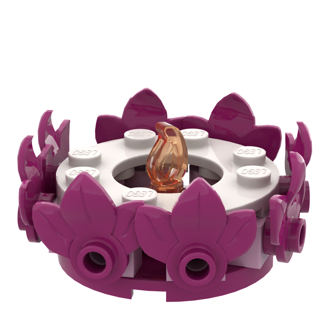 Magenta Flower Candle