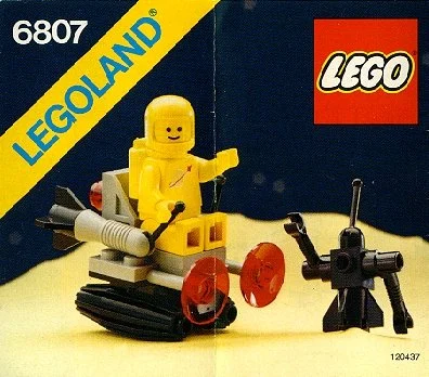 Space Sledge with Astronaut and Robot