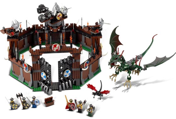 Viking forteresse contre le dragon fafnir (Viking Fortress against the Fafnir Dragon)