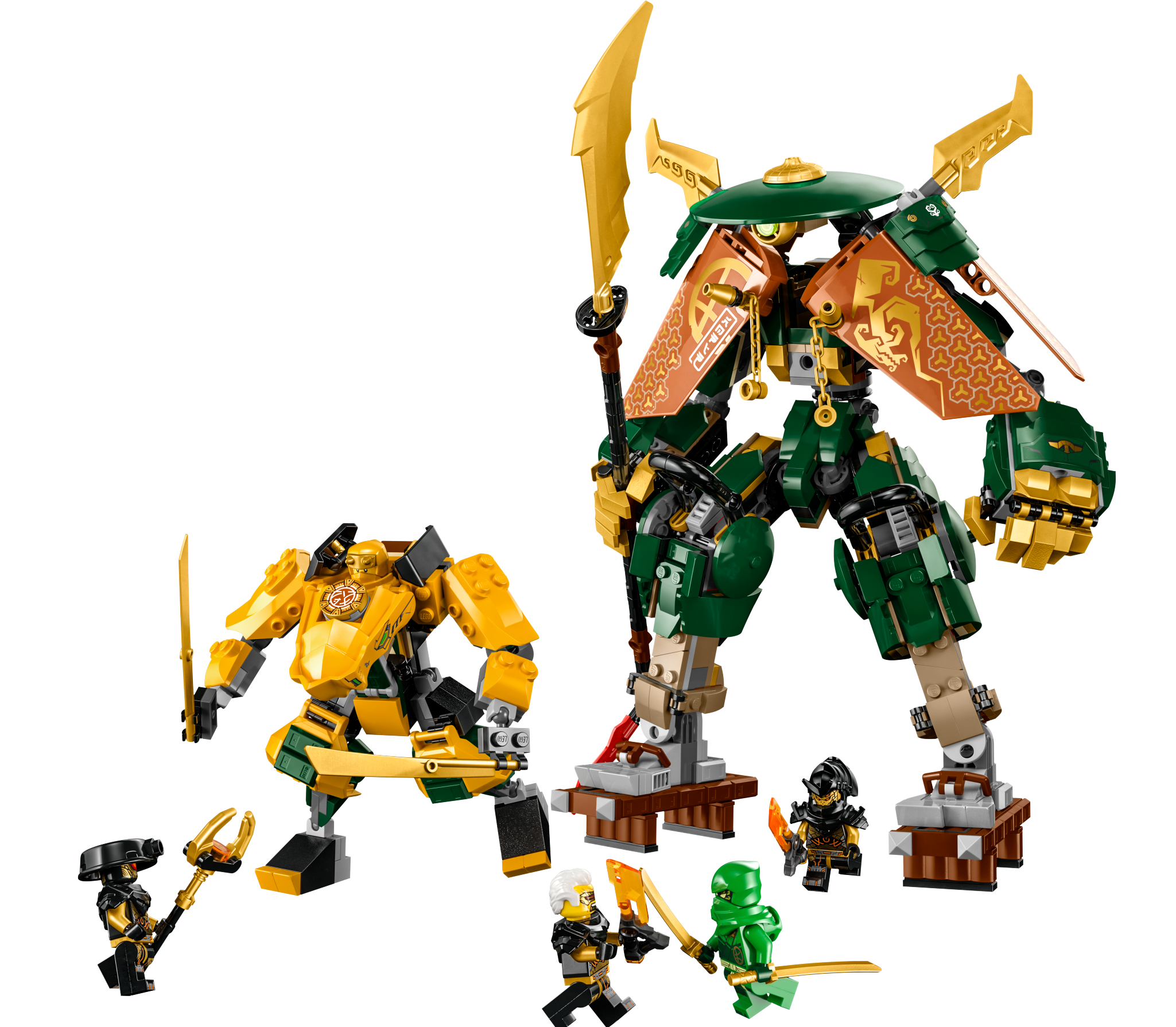 Lloyd and Arin's Ninja Team Mechs