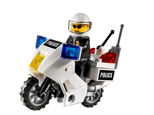 Moto de police (version autocollante noire) (Police Motorcycle (Black Sticker Version))