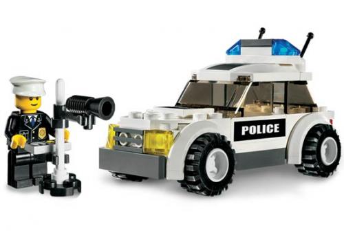 Voiture de police (version autocollante noire) (Police Car (Black Sticker Version))