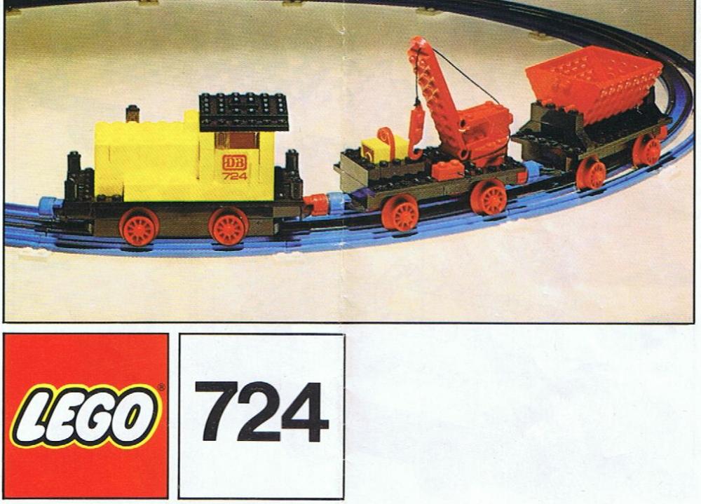 Locomotive diesel 12v avec grue et wagon benne (12V Diesel Locomotive with Crane and Tipper Wagon)