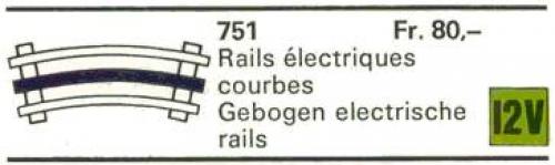8 rails conducteurs incurvés 12v (8 Curved 12V Conducting Rails)