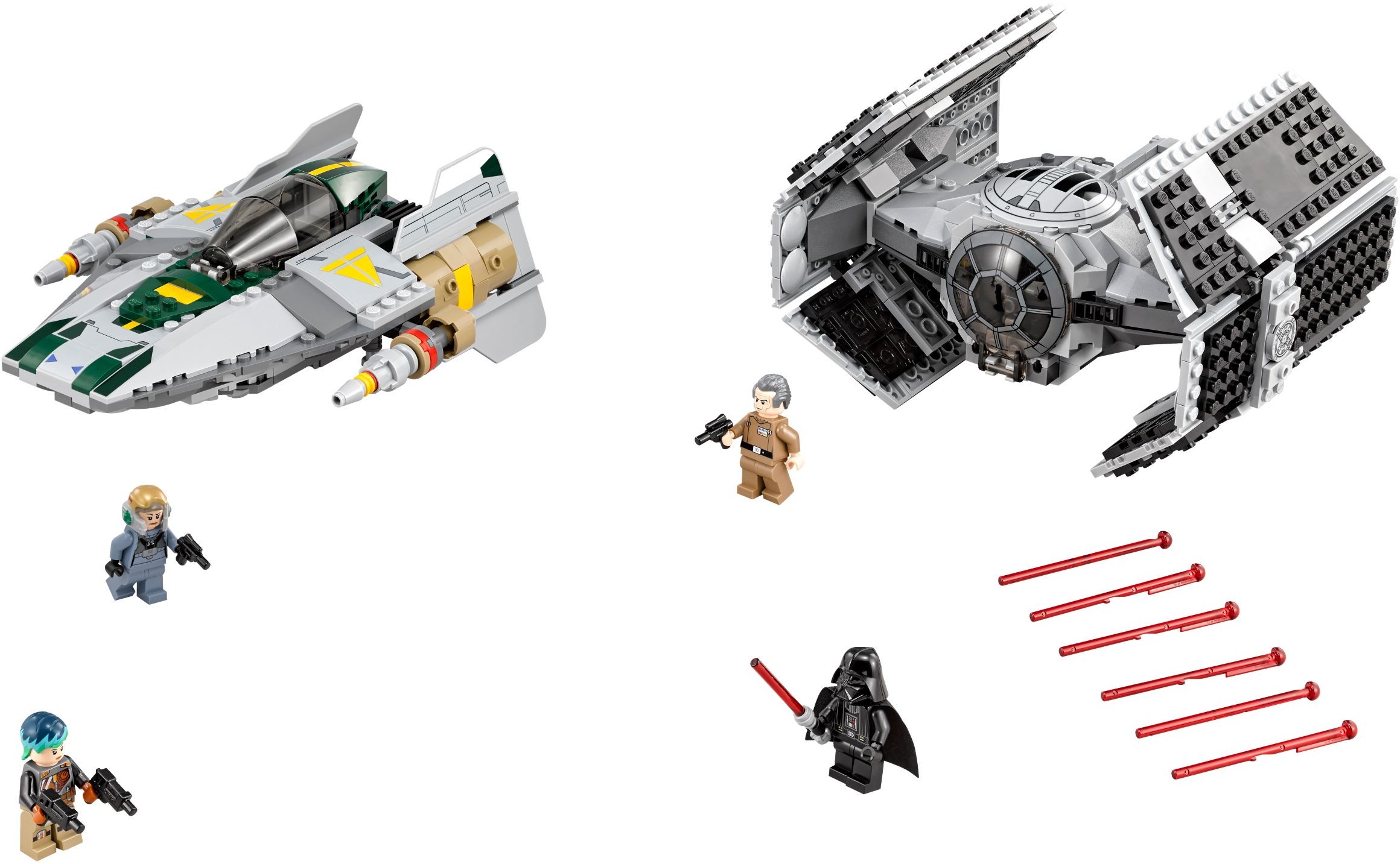 La cravate de vader avancée vs. un chasseur stellaire de l'aile (Vader's TIE Advanced vs. A-Wing Starfighter)