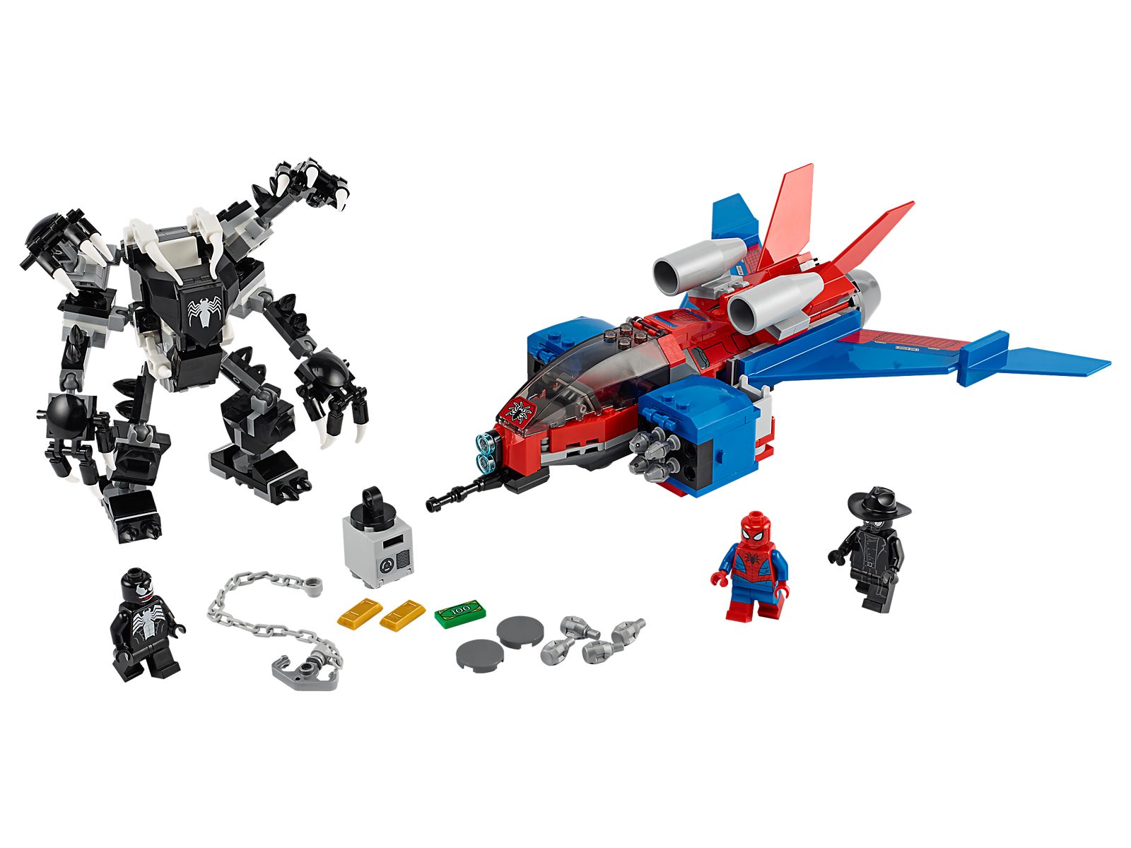 Araignée jet vs. venin mech (Spiderjet vs. Venom Mech)
