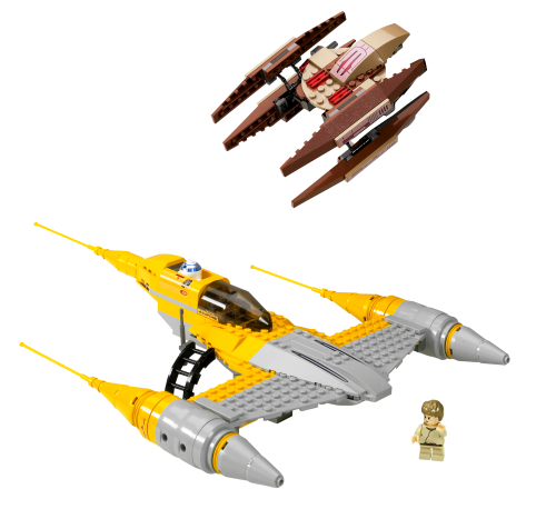 Naboo n-1 chasseur stellaire et vautour droïde (Naboo N-1 Starfighter and Vulture Droid)