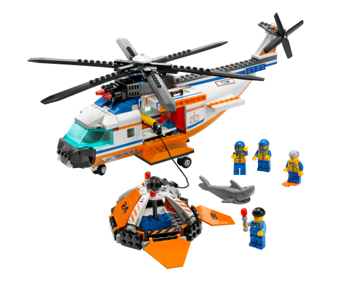Hélicoptère de garde côtière et radeau de sauvetage (Coast Guard Helicopter and Life Raft)