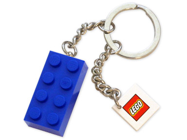 Blue Brick Key Chain