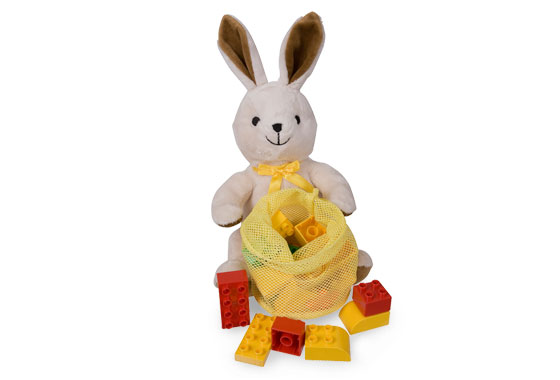 Plush Bunny with Bricks