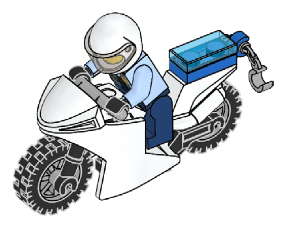 Policier & moto (Policeman & Motorbike)