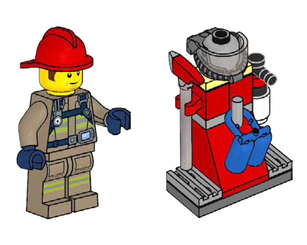 Pompier bob avec équipement (Firefighter Bob with Equipment)