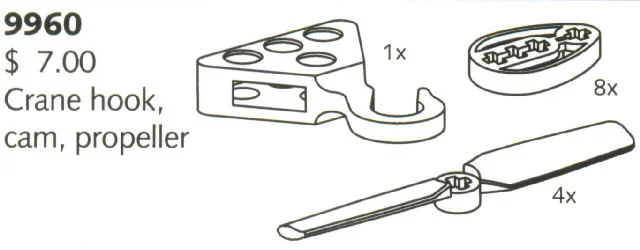 Crane Hook, Cam, Propellor