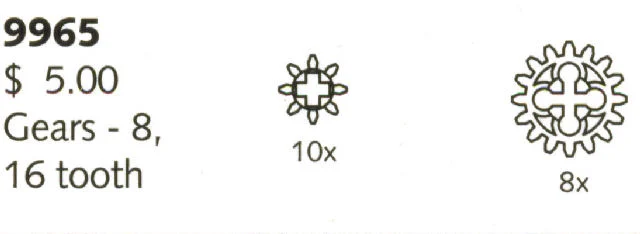 Gears 8- and 10-Tooth