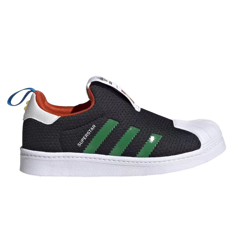 Adidas superstar 360 j x LEGO (noir vert) - chaussures pour enfants (adidas Superstar 360 J x LEGO (Black Green) - Kids' Shoes)