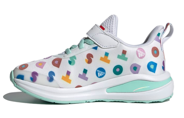 Adidas fortarun petit enfant x LEGO (points - blanc) - chaussures pour enfants (adidas FortaRun Little Kid x LEGO (DOTS - White) - Kids' Shoes)
