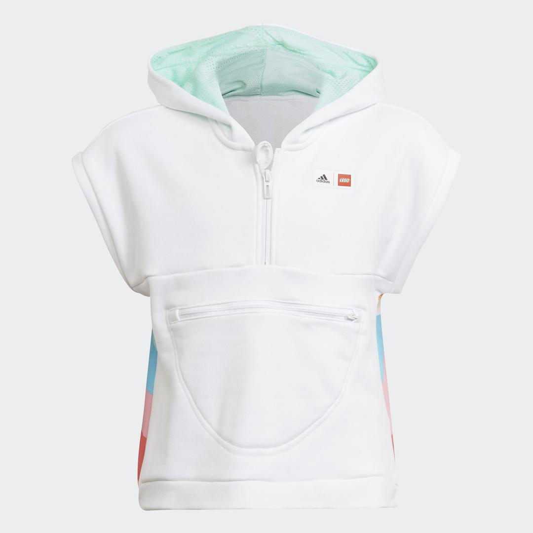 adidas x LEGO DOTS White Short Sleeve Hoodie