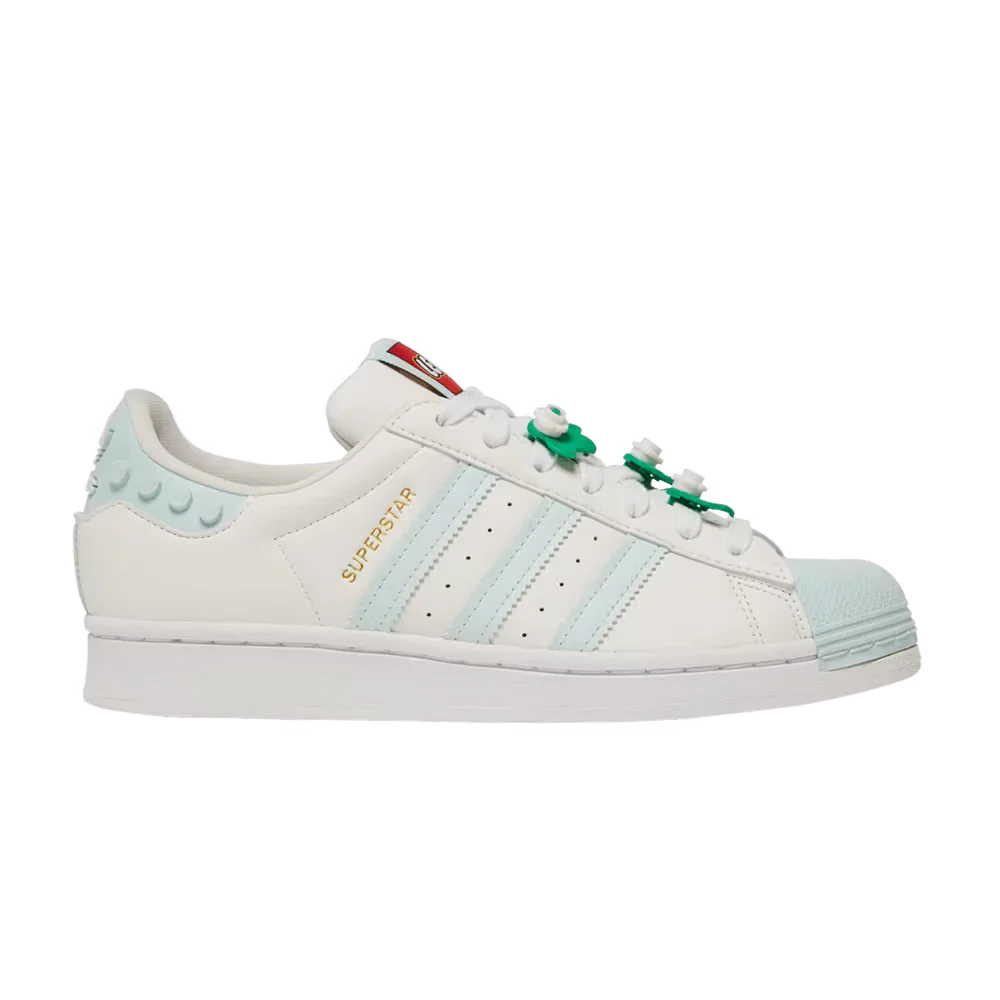 adidas Superstar x LEGO (Clear White Ice Mint) - Women's Shoes