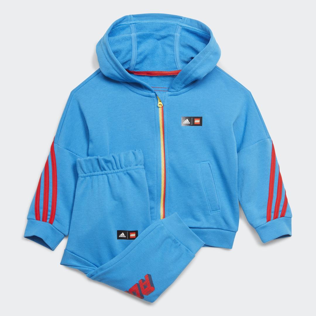 Ensemble veste et pantalon adidas x classic LEGO bleu (adidas x Classic LEGO Blue Jacket and Pants Set)