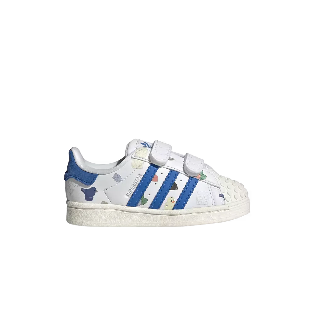 adidas Superstar CF x LEGO (Bricks and Figurine - White Royal Blue) - Infant Shoes