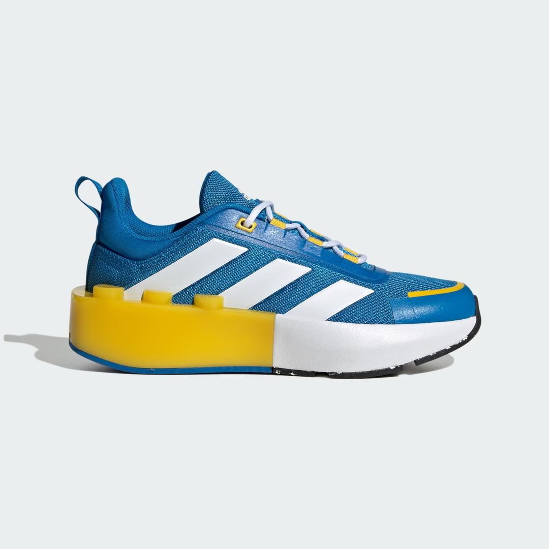 Adidas tech runner x LEGO (choc bleu équipement jaune) - chaussures pour enfants (adidas Tech Runner x LEGO (Shock Blue Equipment Yellow) - Big Kids' Shoes)