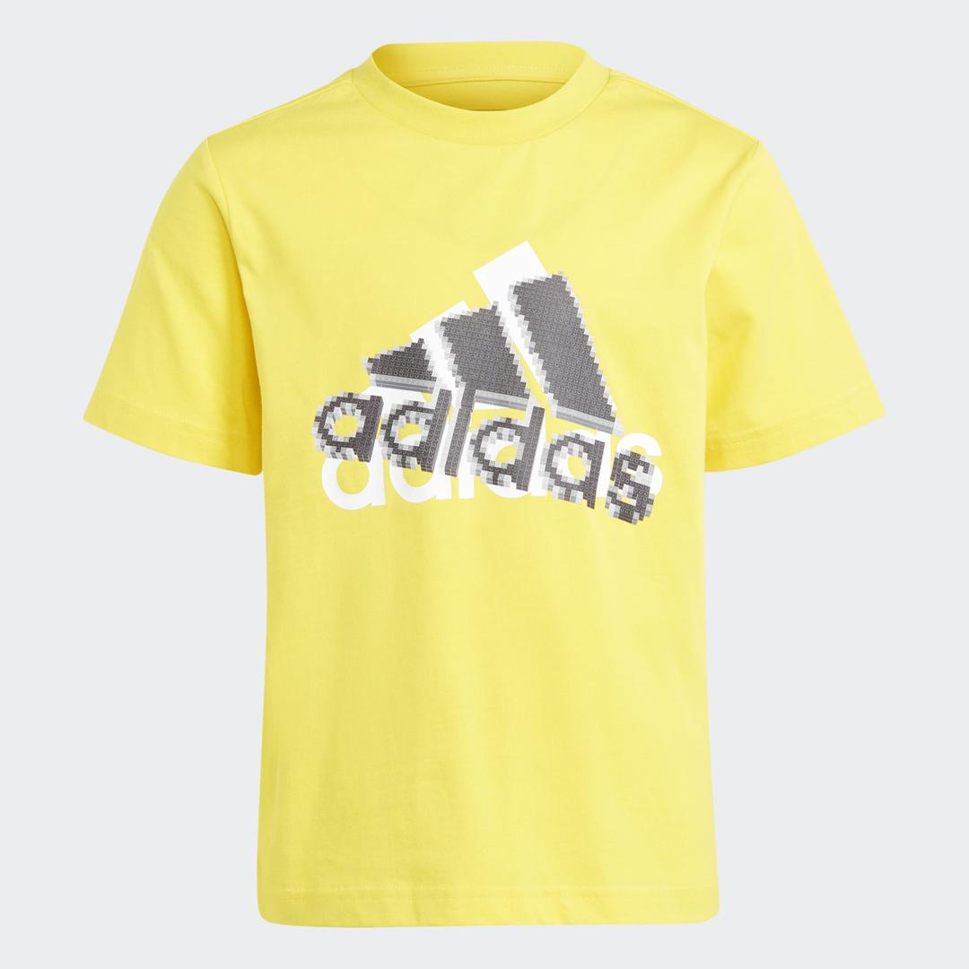 T-shirt adidas x classic LEGO jaune pour enfant (adidas x Classic LEGO Yellow Graphic Kids' T-Shirt)