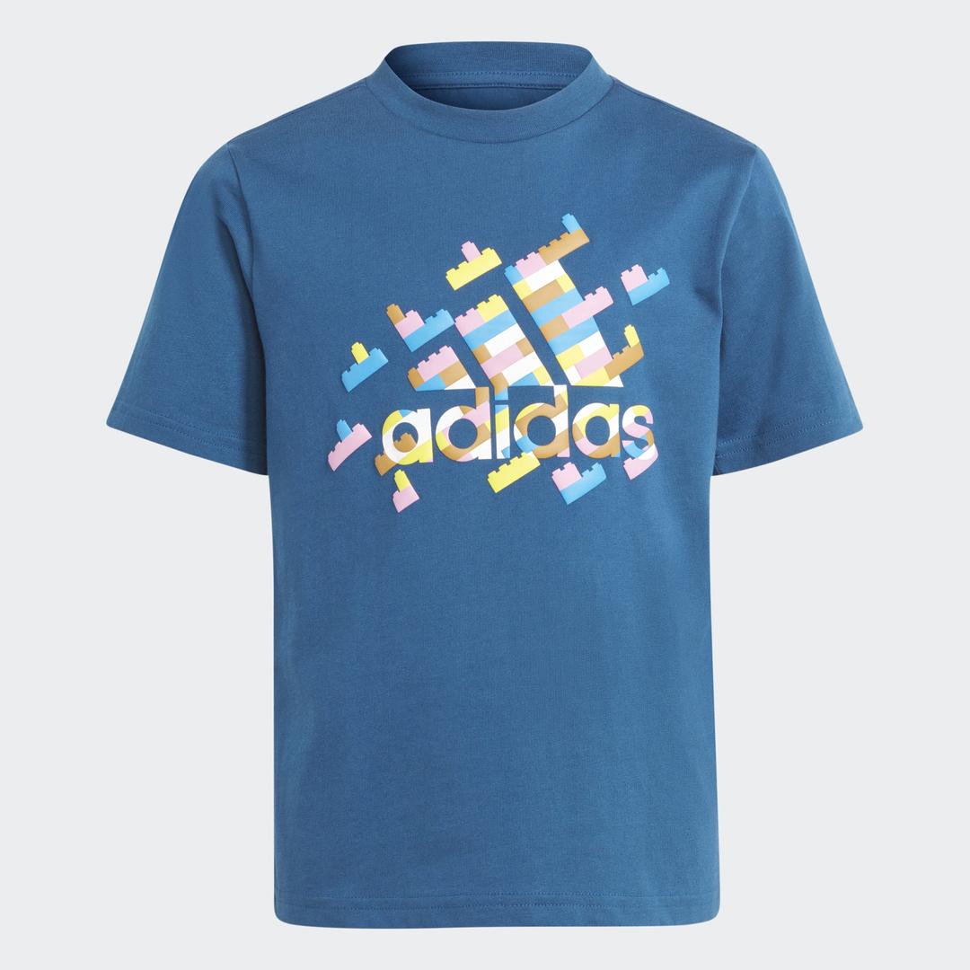 T-shirt graphique adidas x classic LEGO bleu (adidas x Classic LEGO Blue Graphic T-Shirt)